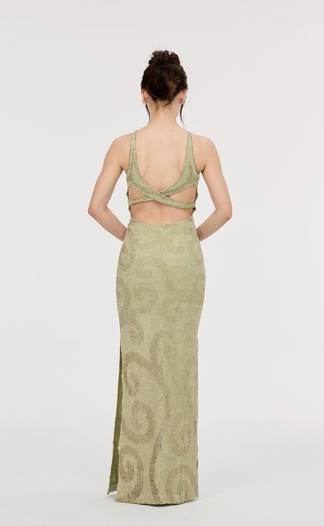Cache Green Evening Gown G18 — Back