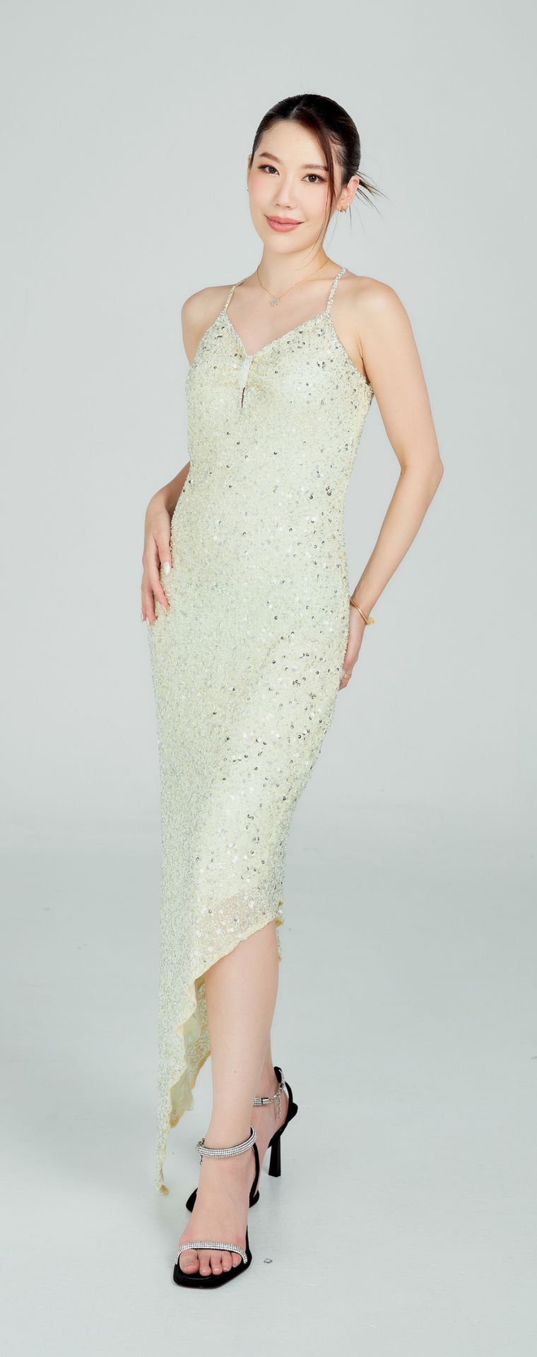 Interlude Yellow & Orange Evening Gown Y02 — Front