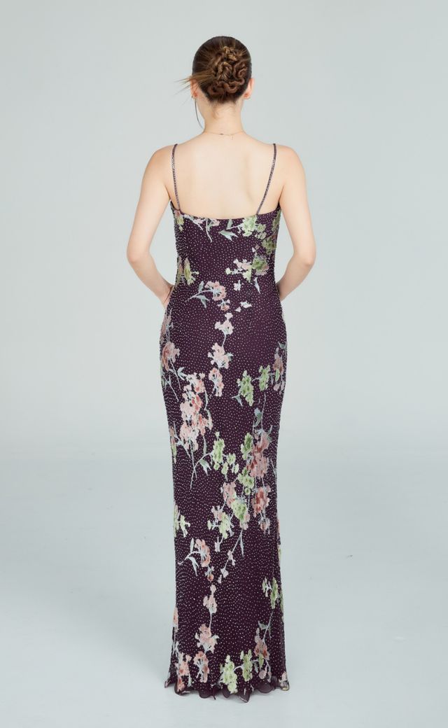 Mon Cheri Pink, Purple, Red Evening Gown P20 — Back