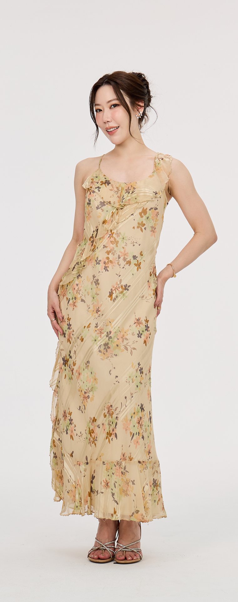 Precis Petite Yellow & Orange Evening Gown Y14