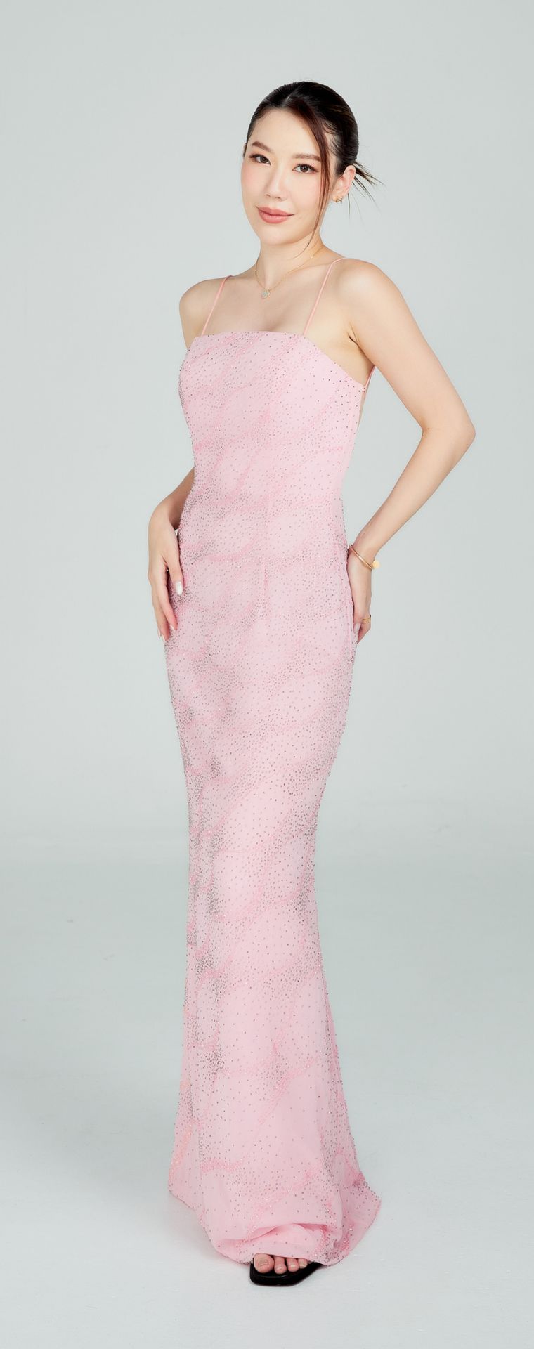 Riva Designs Pink, Purple, Red Evening Gown P16 — Front