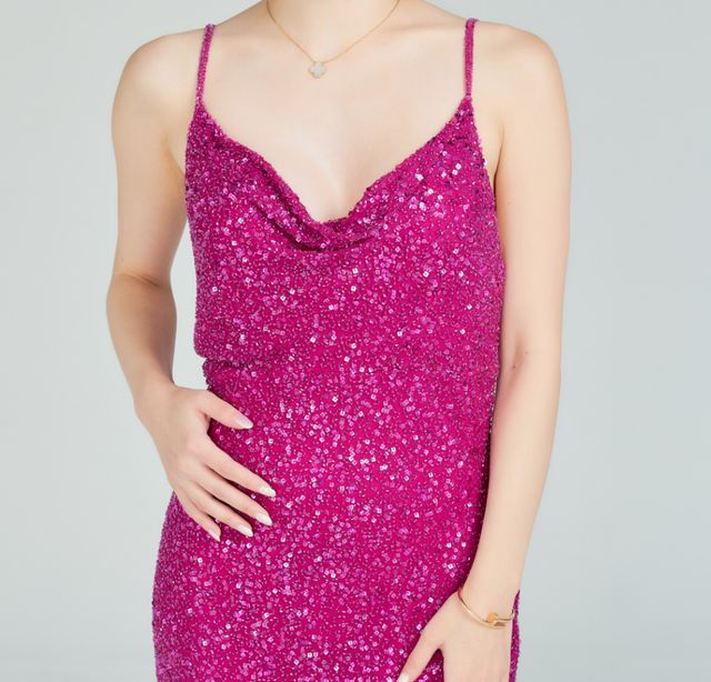 Scala Pink, Purple, Red Evening Gown P02 — Detail